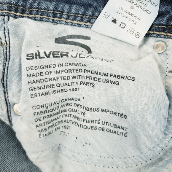 Silver Jeans Co Jeans Women 29x33 Aiko Bootcut Embroidered Whiskered Low Rise - Picture 8 of 15